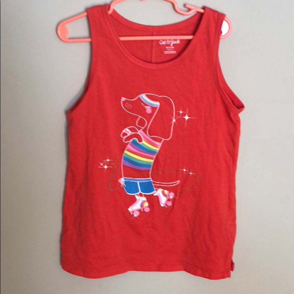 Orange loose tank top, VGUC